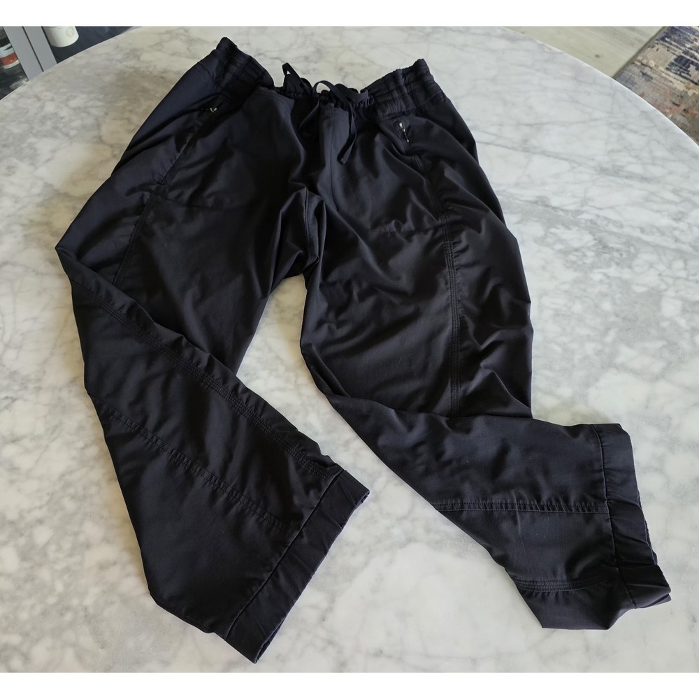 Athleta Ruched Jogger Pants Black Women's Size 10 Stretchy